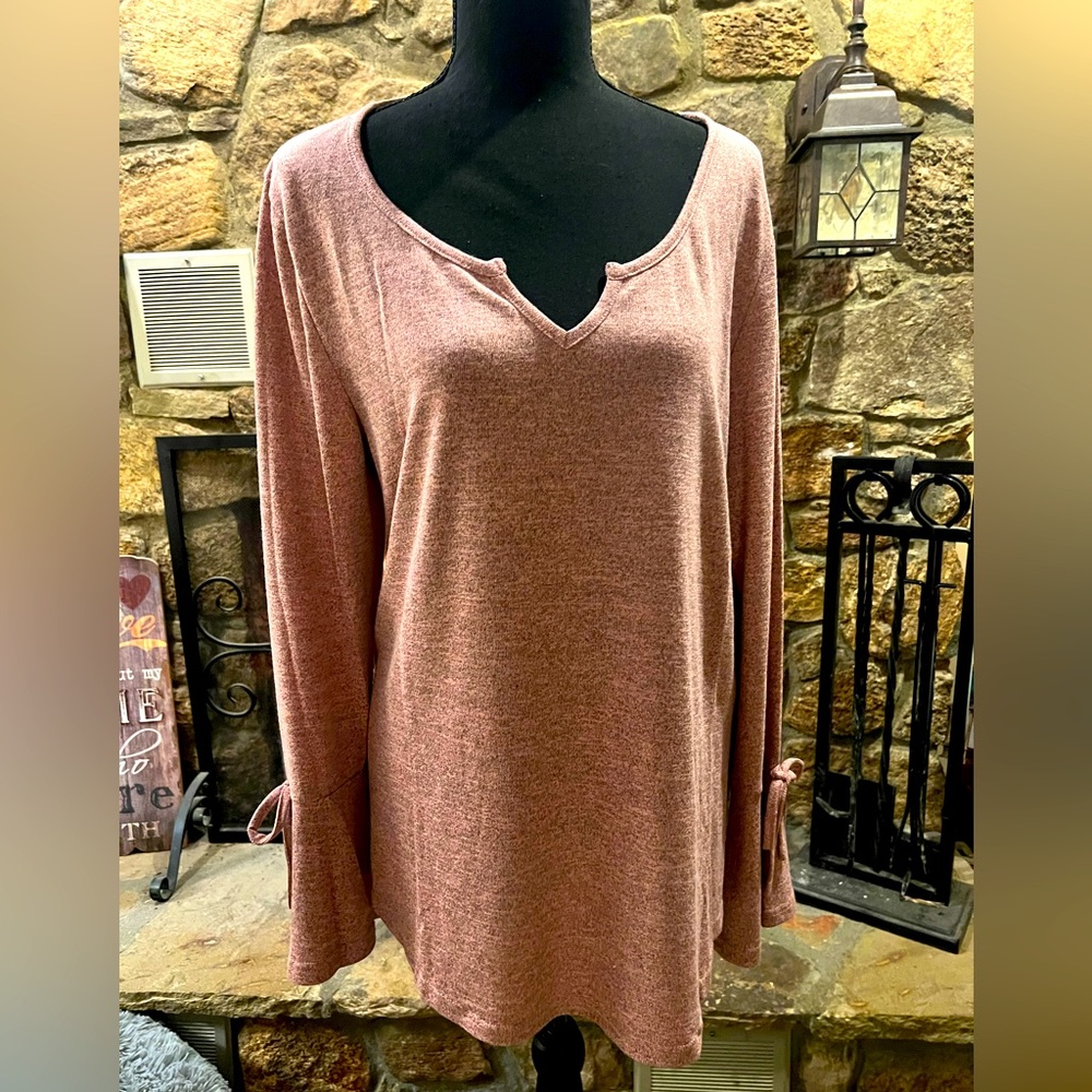 Ladies long sleeve pink top